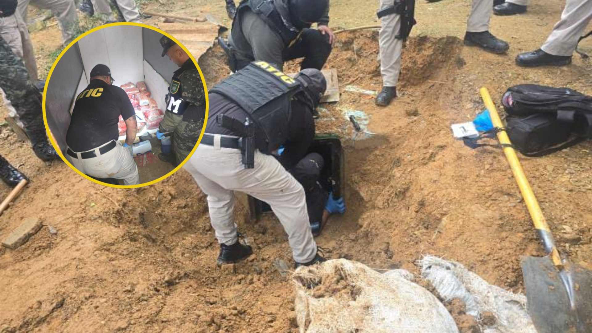 Así es el túnel subterráneo que la MS-13 utilizaba como búnker en Omoa