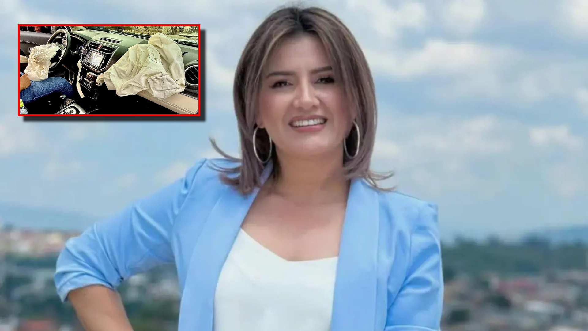 Cesia Mejía sufre aparatoso accidente de tránsito junto a su familia