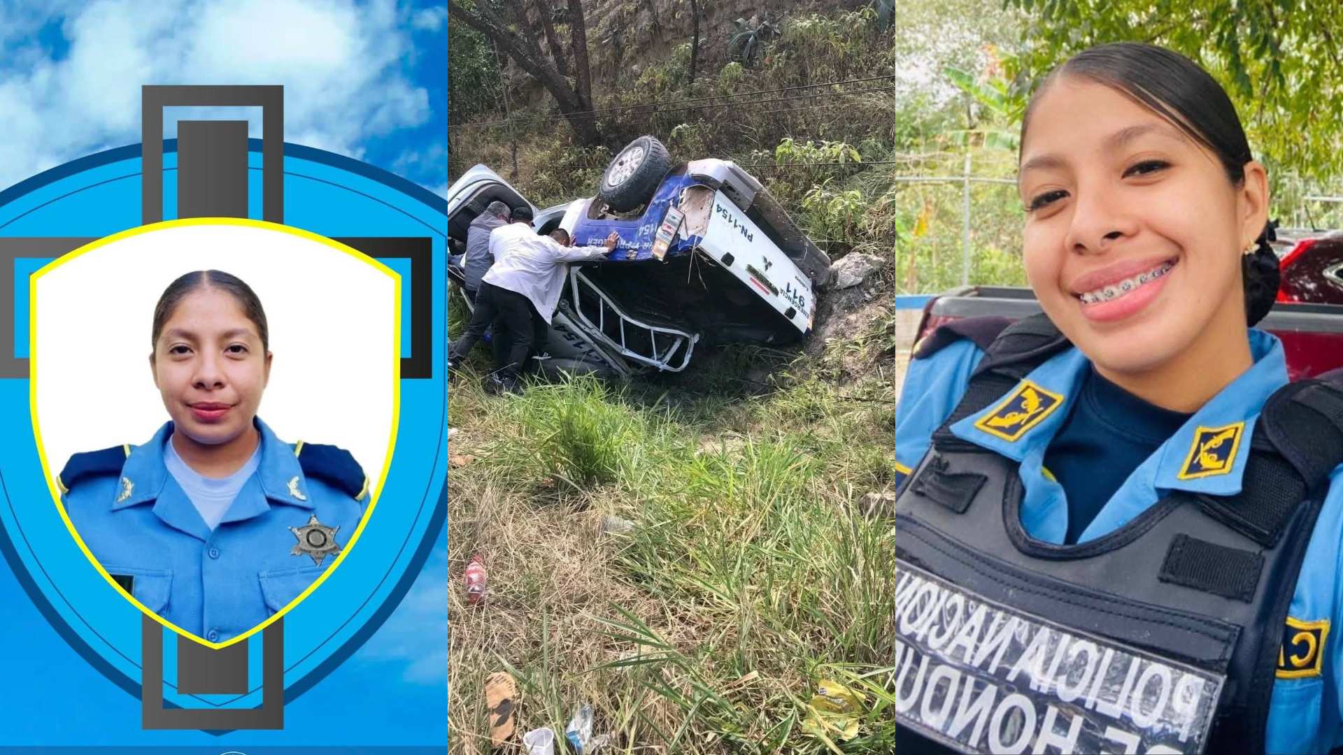 Revelan últimos momentos de Leydi Licona, previo a accidente de policías en Lempira