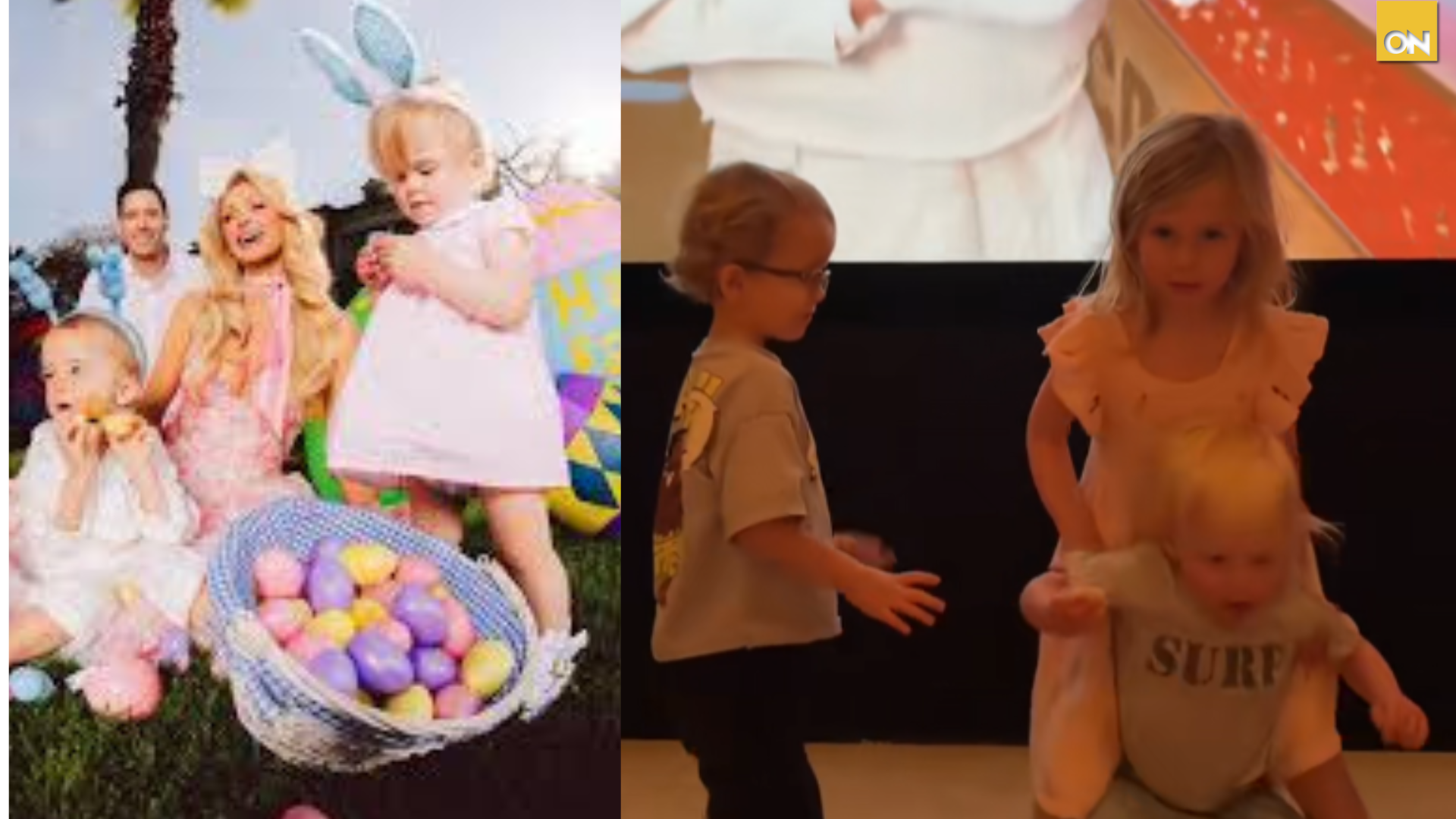 Paris Hilton publica video de sus hijos bailando música de Bad Bunny durante el Super Bowl