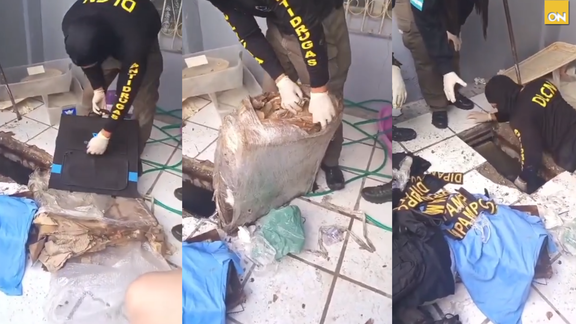 Video muestra insólito lugar donde escondían armas y falsos uniformes policiales y militares en San Pedro Sula