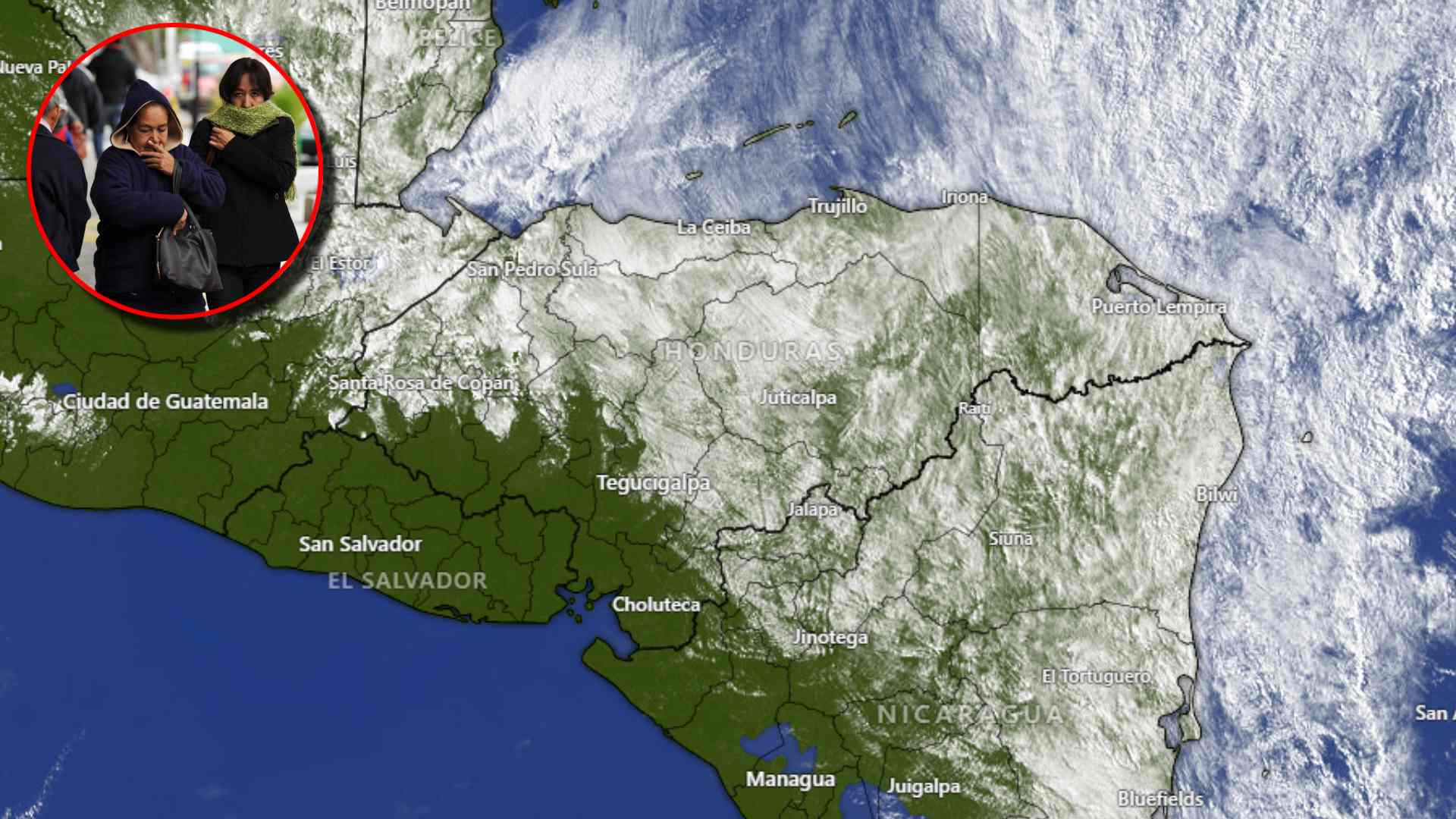 ¿Cuáles serán sectores afectados por nuevo frente frío en Honduras?