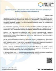 Comunicado allanamientos en SPS