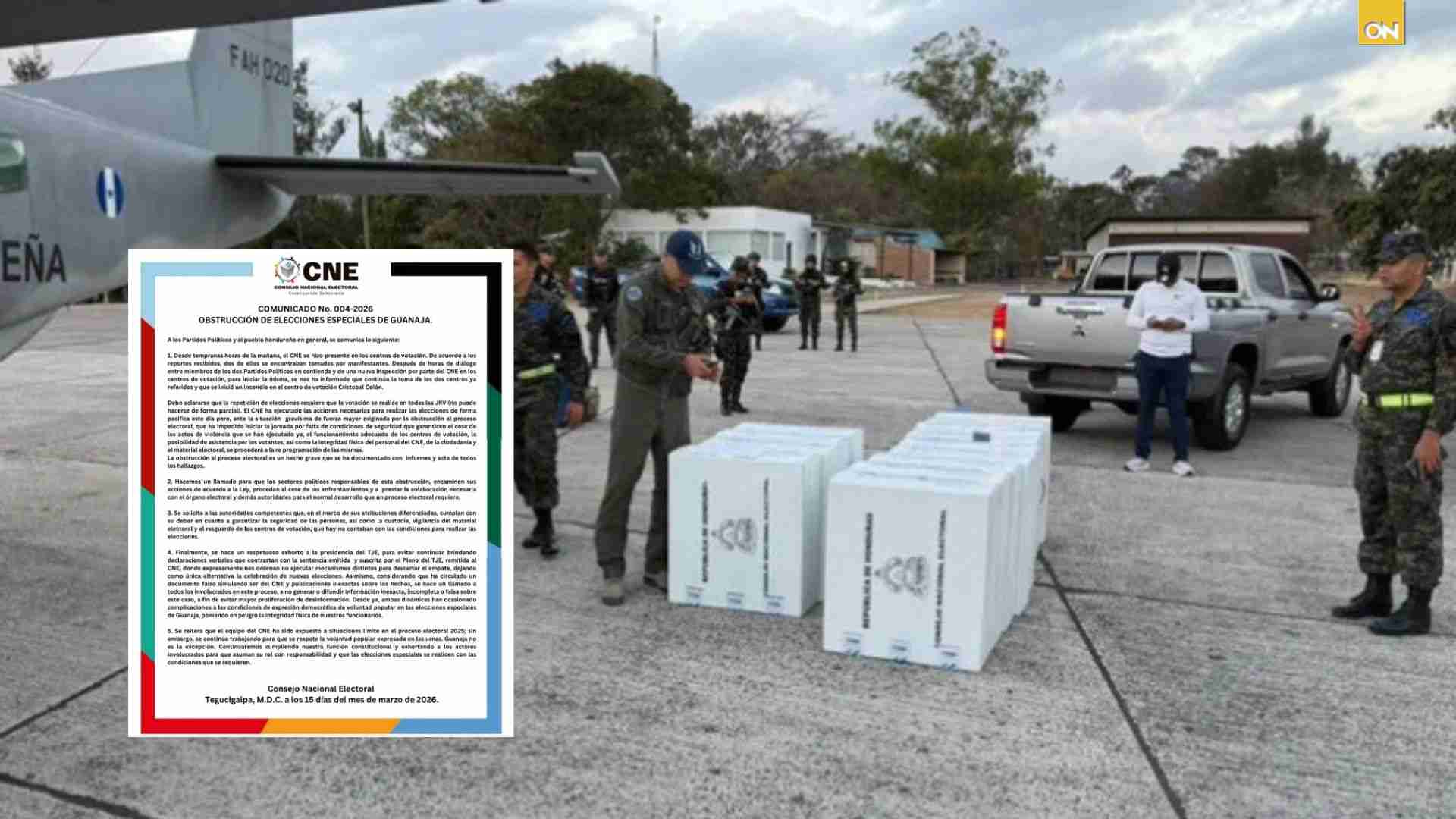 El CNE explicó que la repetición de elecciones requiere la votación en todas las Juntas Receptoras de Votos (JRV), por lo que la obstrucción hizo imposible realizar un proceso parcial y seguro.
