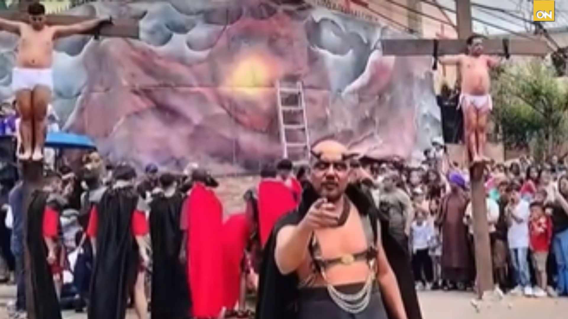 Fe, arte y tradición: así se preparan los cuadros vivos en El Calvario