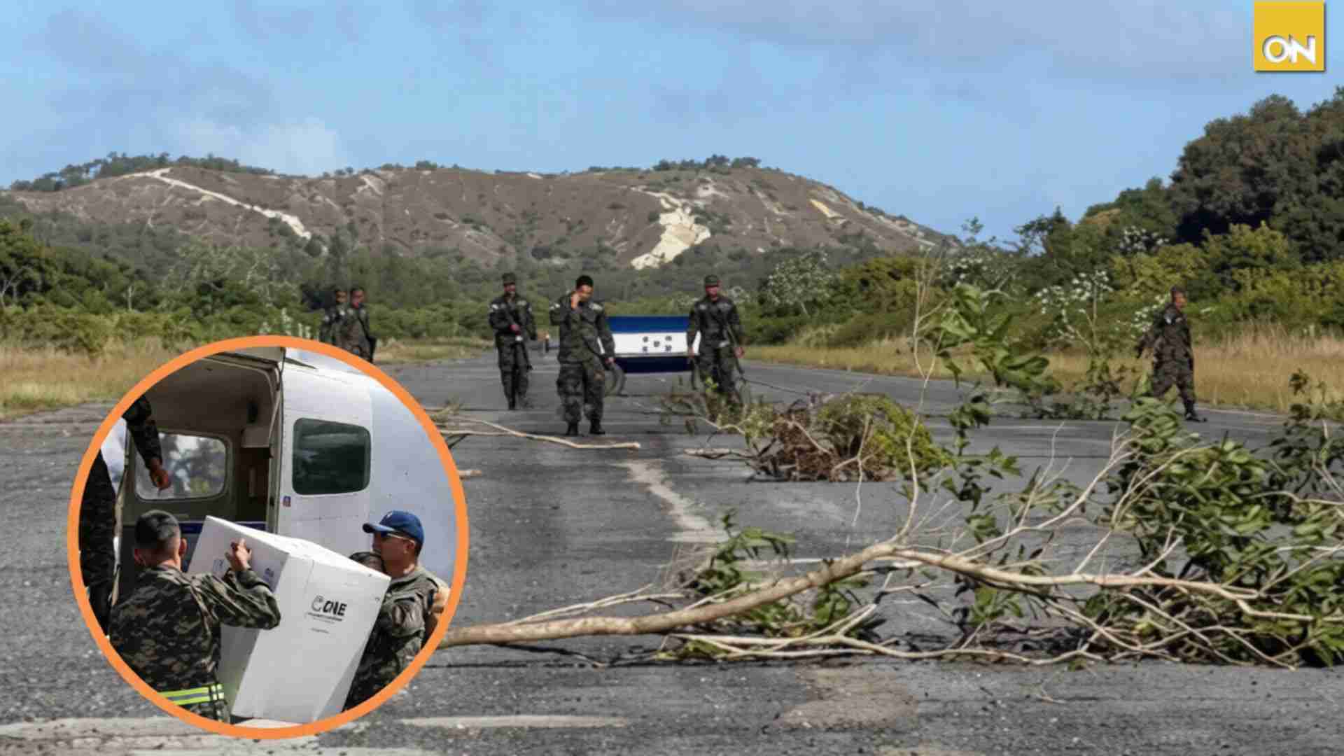 Pobladores toman pista aérea de Guanaja y bloquean llegada de urnas para repetición de elecciones