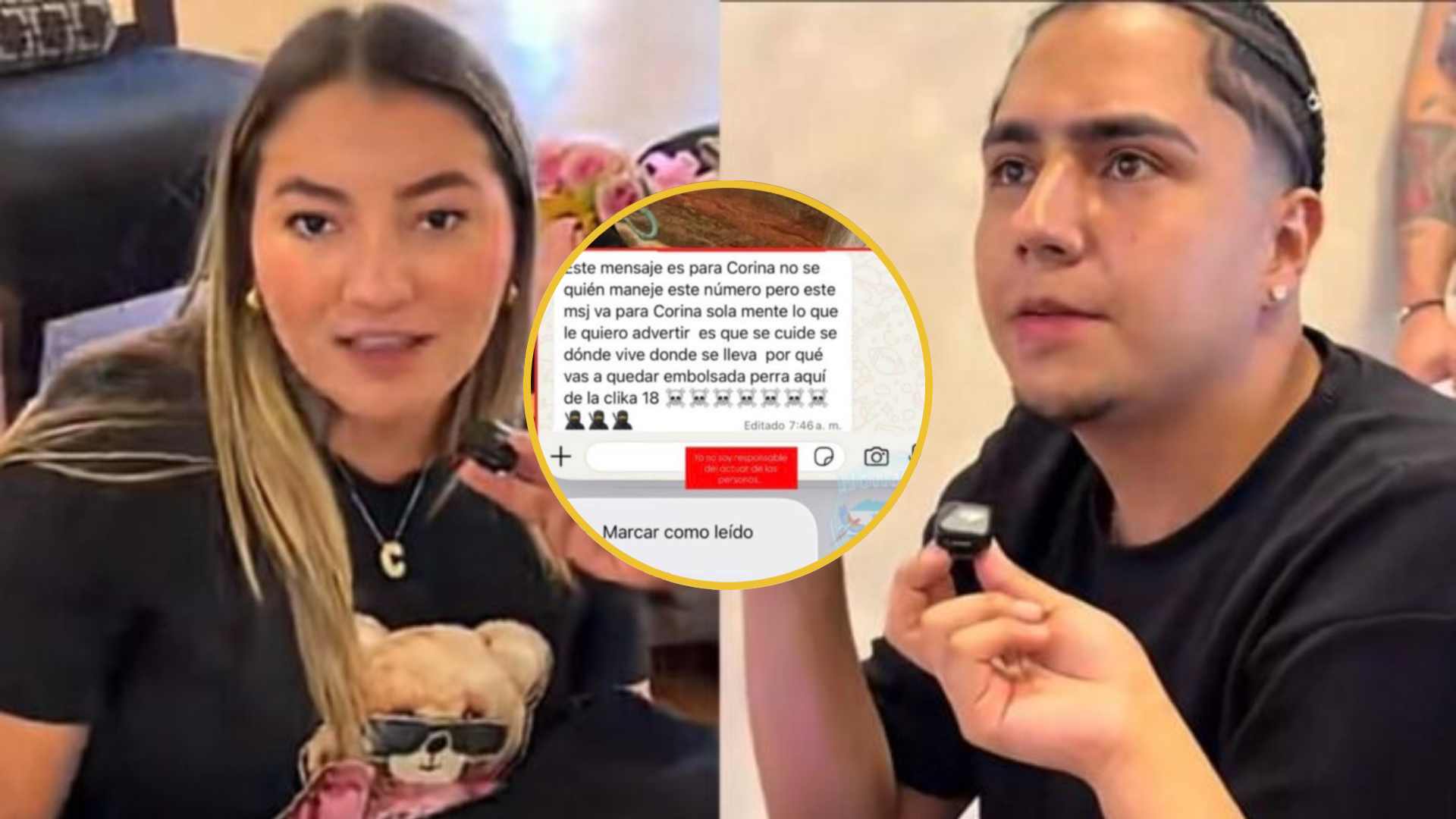 "Que se cuide, se donde vive": Corina García expone amenaz*s tras video de Davis Flow