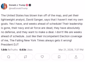 Trump lanza ultimátum a Irán: “48 horas para abrir el estrecho de Ormuz o habrá ataques”