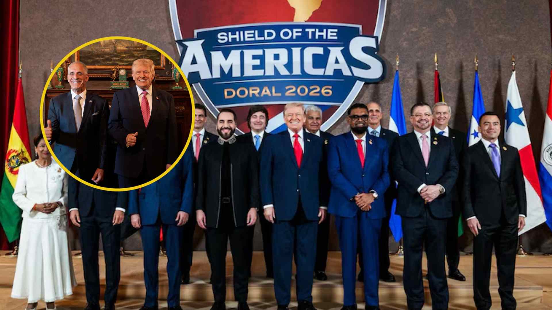 Nasry Asfura refuerza alianzas estratégicas en la Cumbre Escudo de las Américas con Donald Trump