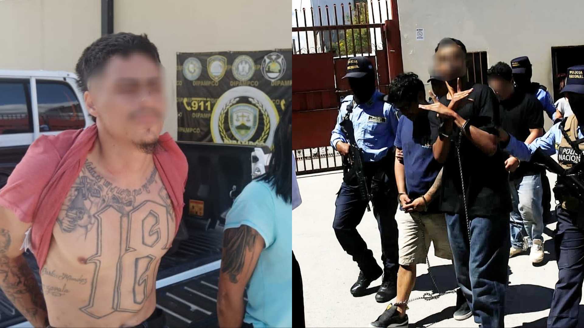 Operativo deja miembros de Pandilla 18 capturados