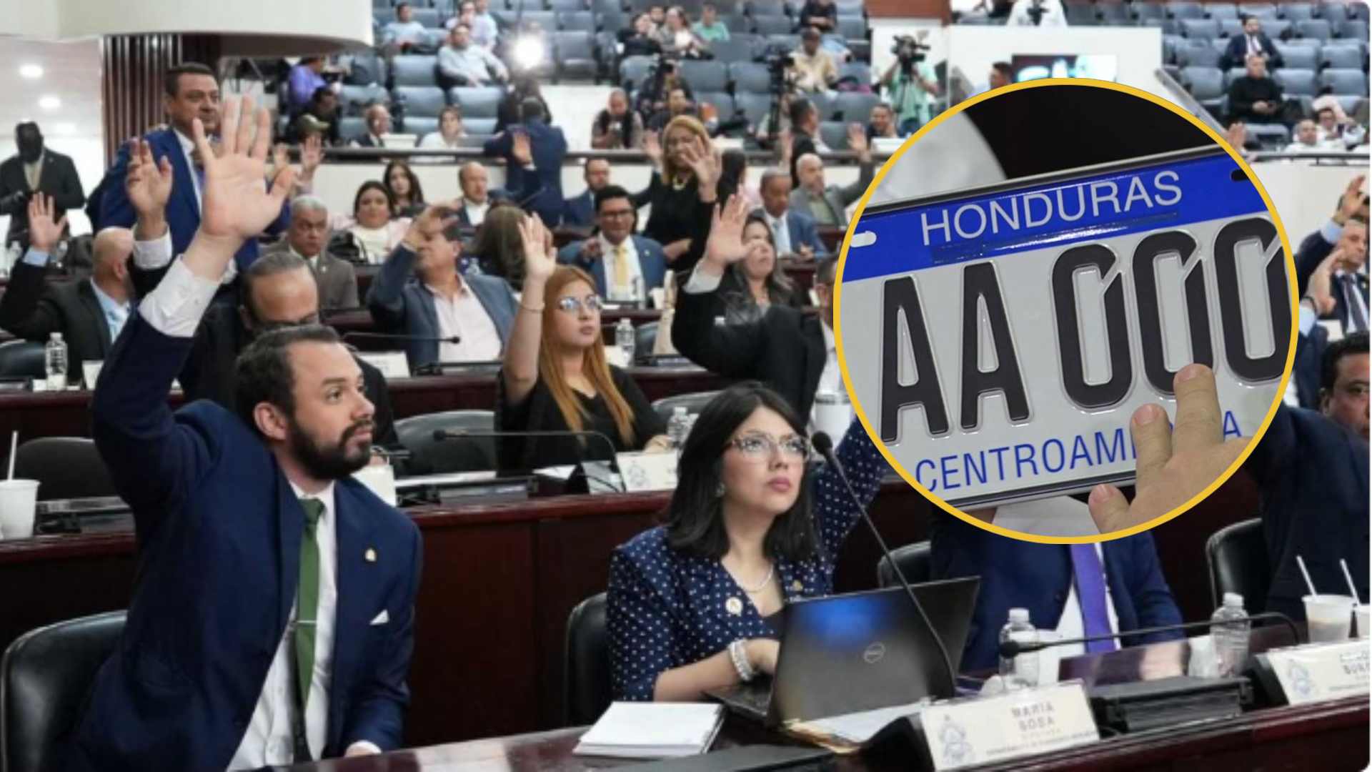 Congreso aprueba compra directa de placas para regularizar más de un millón de vehículos en Honduras