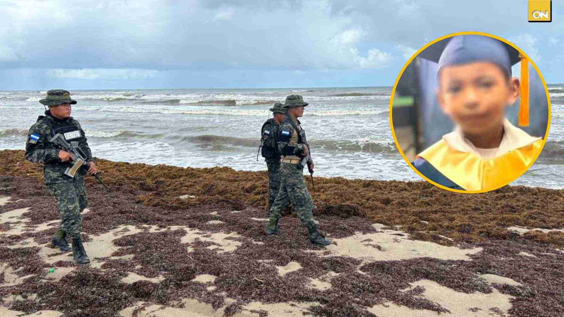 Por tierra, mar y aire, FFAA realizan búsqueda de menor desaparecido en Gracias a Dios