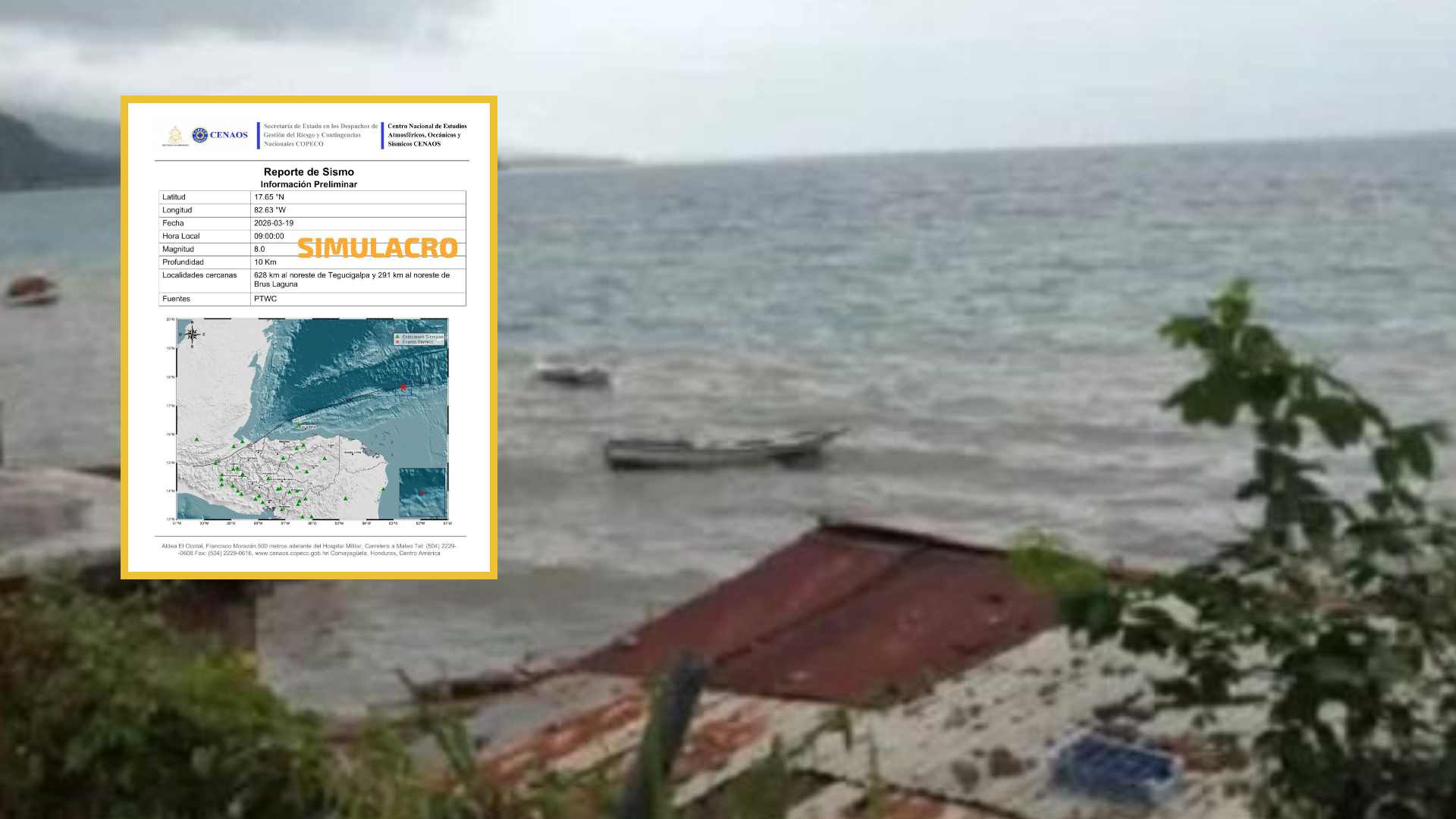 Autoridades anuncian simulacro de tsunamis: conoce las zonas involucradas en Honduras