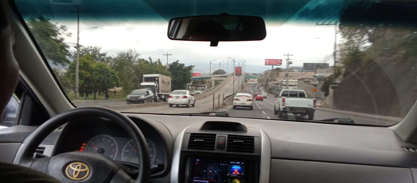 Tráfico pesado en Tegucigalpa