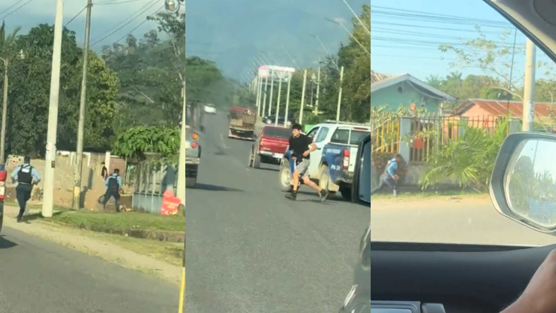 Agitada persecución policial a sujeto se hace viral en Honduras