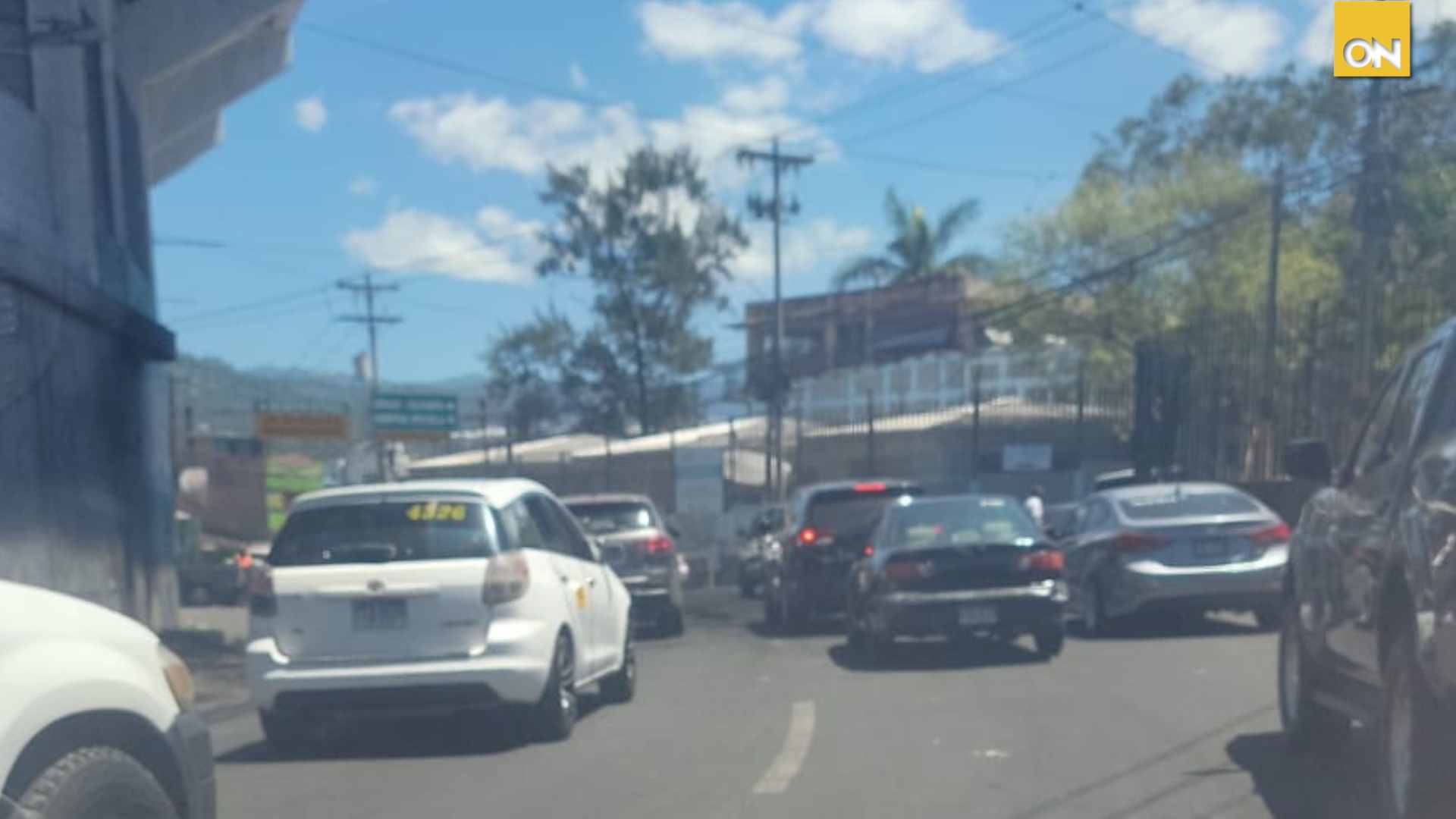 Tráfico pesado en Tegucigalpa