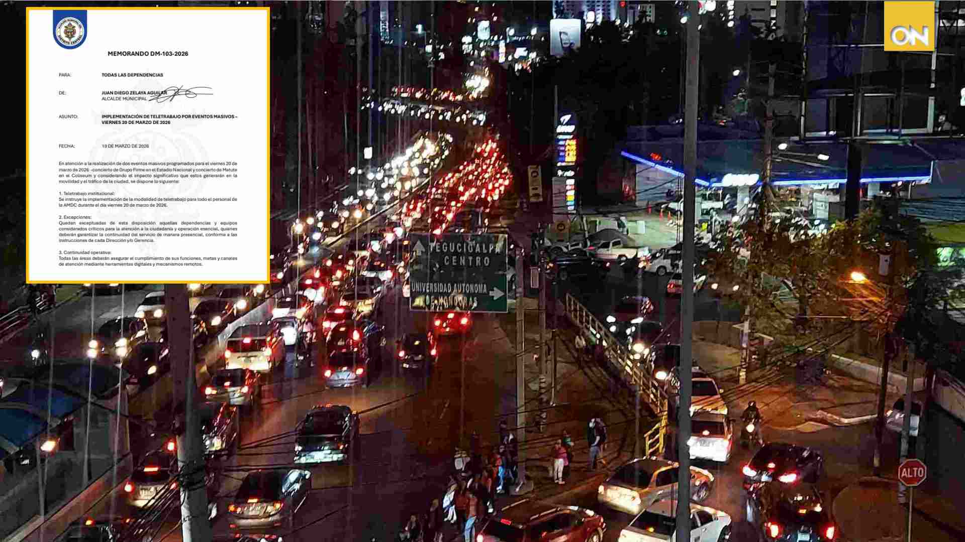 viernes caos vial Tegucigalpa