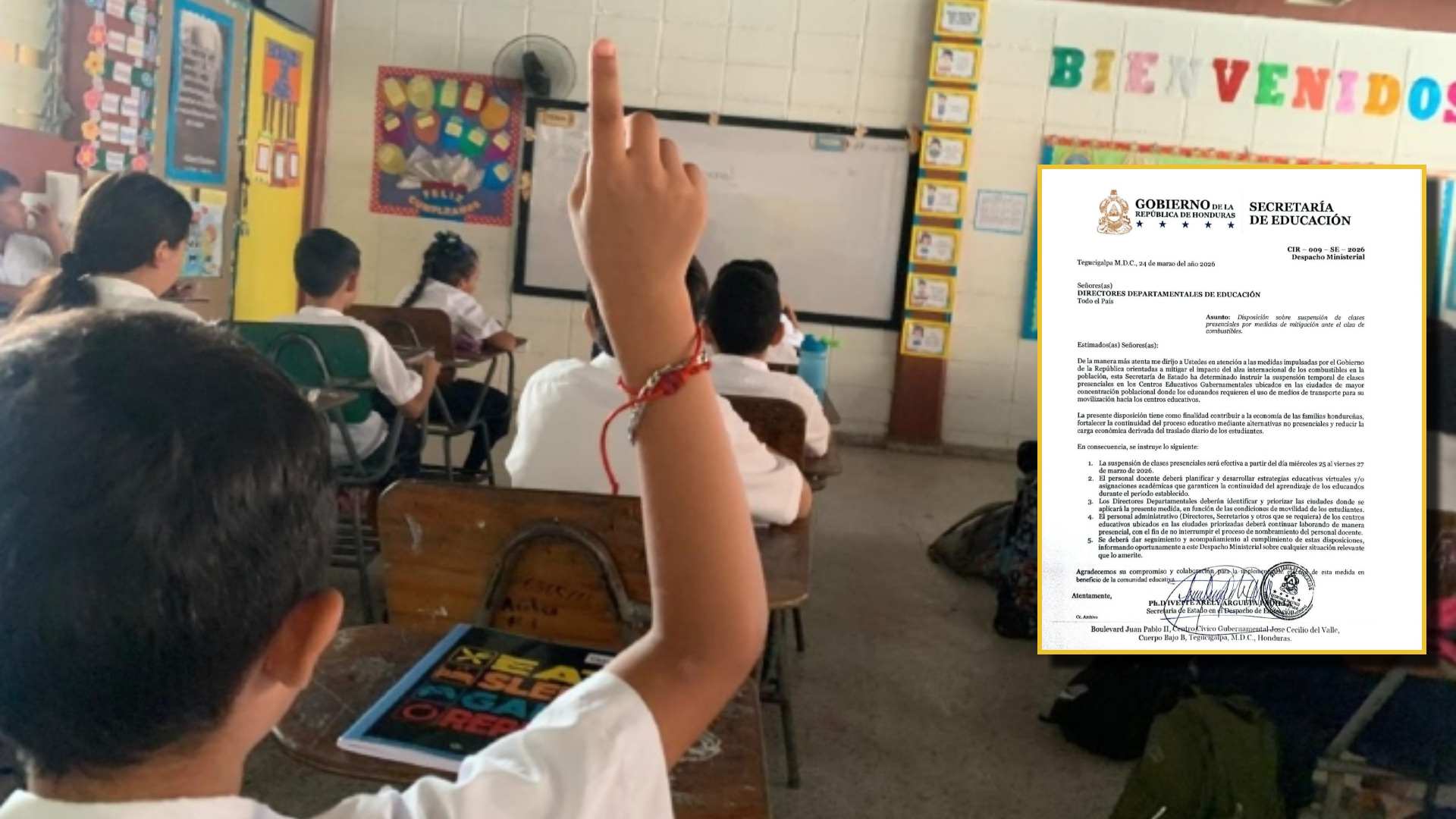 suspenden clases honduras