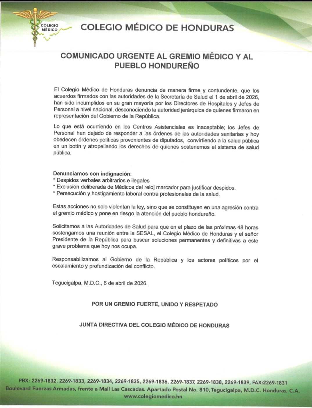 Colegio Médico de Honduras