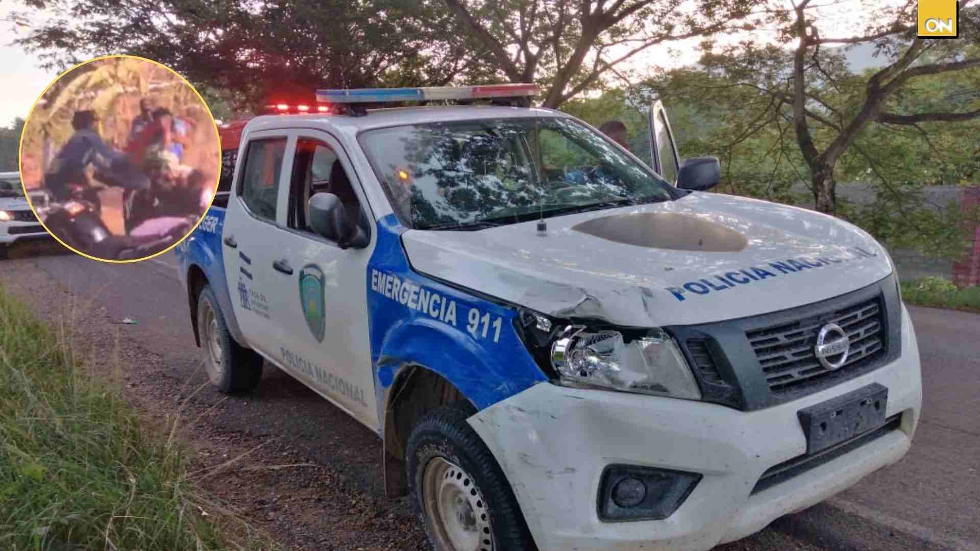 ¿Abrazo grupal? Policías intentan detener a dos hombres y todo termina en un enredo total