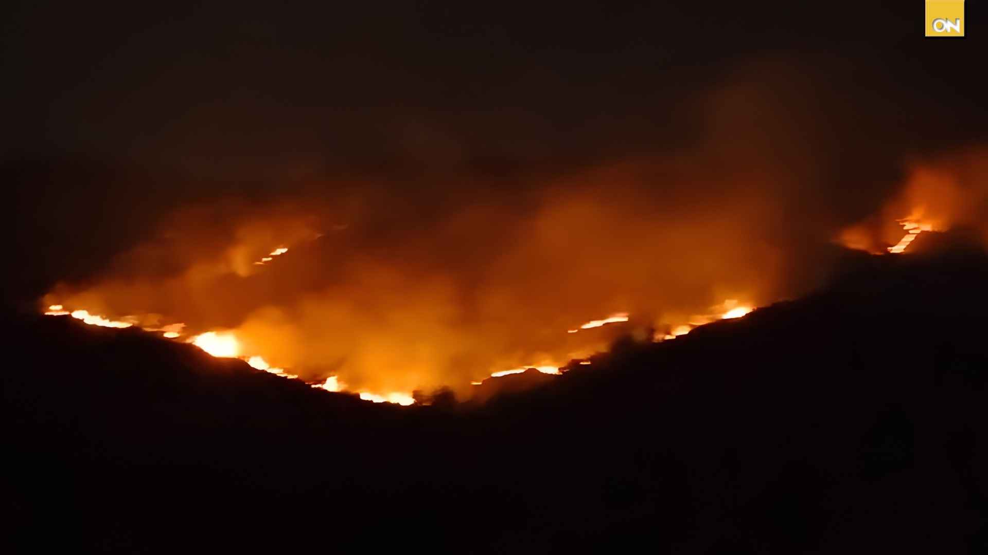Incendio forestal consume varias hectáreas en el sector de El Chimbo, Francisco Morazán
