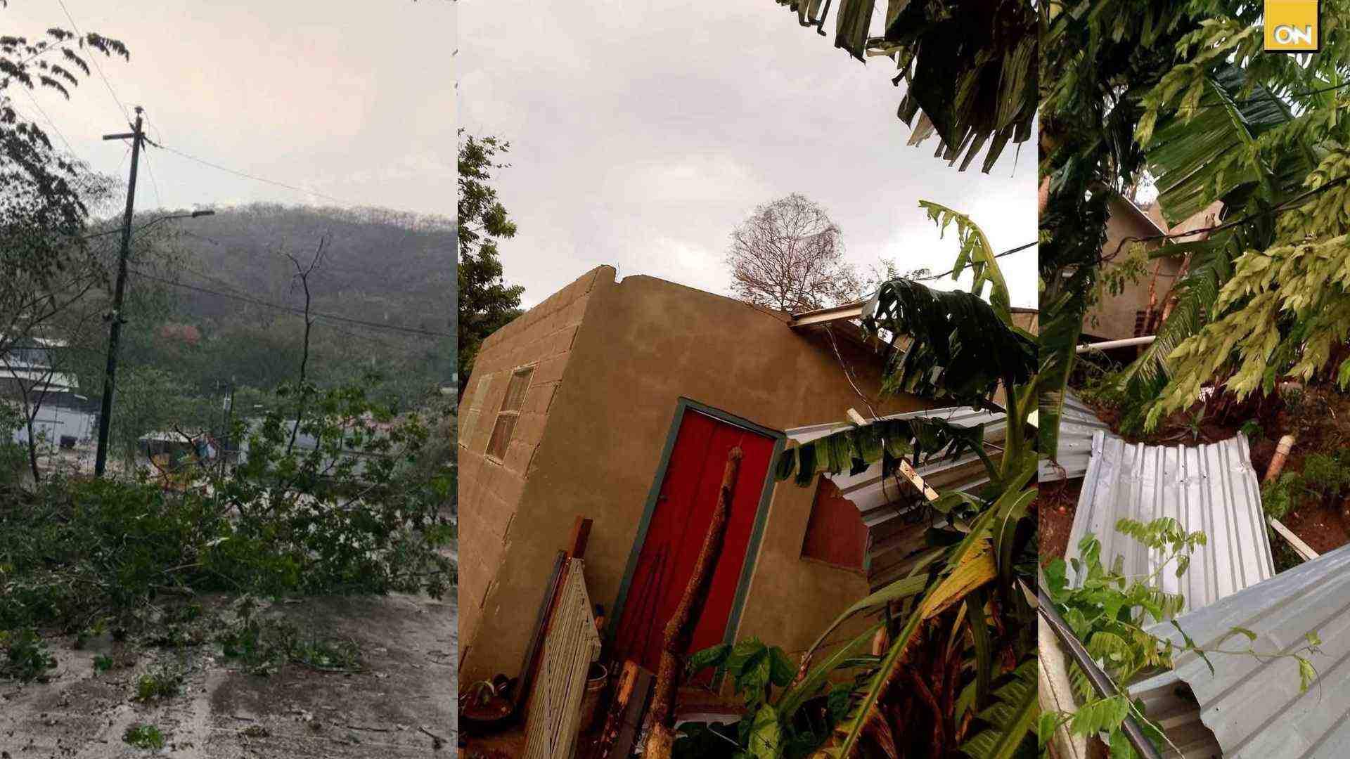 Lluvias y fuertes vientos provocan daños y apagones en varios municipios de Santa Bárbara