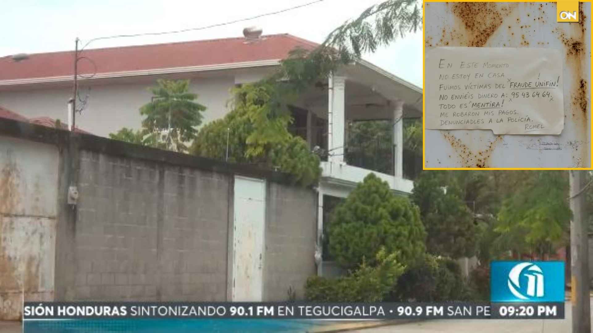 Representante de UNIFIN sigue sin dar la cara y reporta presunto robo de un millón de lempiras