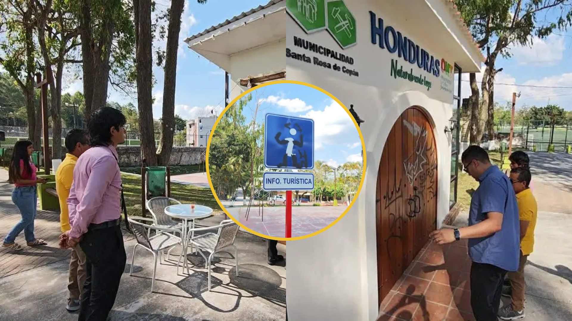 Padre entrega a su hijo para responder ante la justicia por grafiti en zona turística de Santa Rosa de Copán