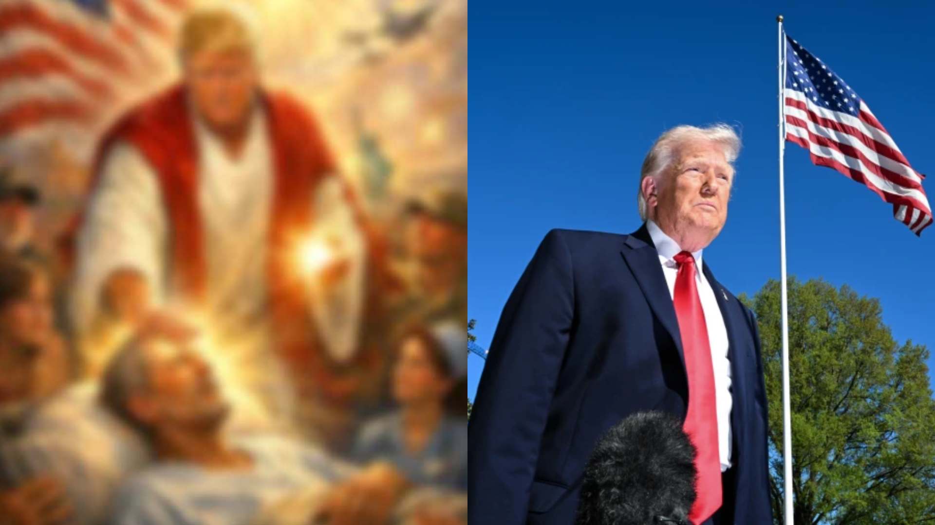 ¿Se compara con Jesús? Polémica por imagen de Donald Trump