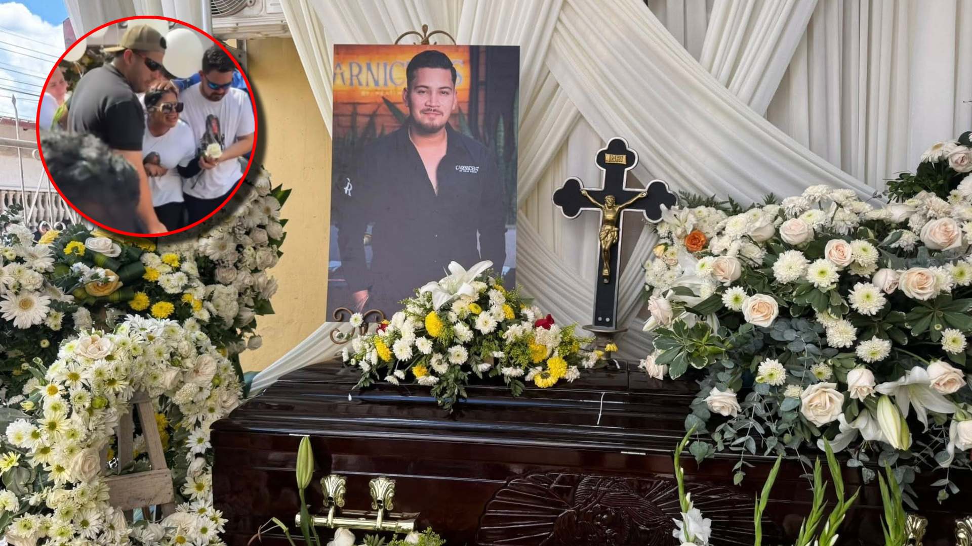 Doloroso llanto de la tía de Hernán Martínez en su funeral