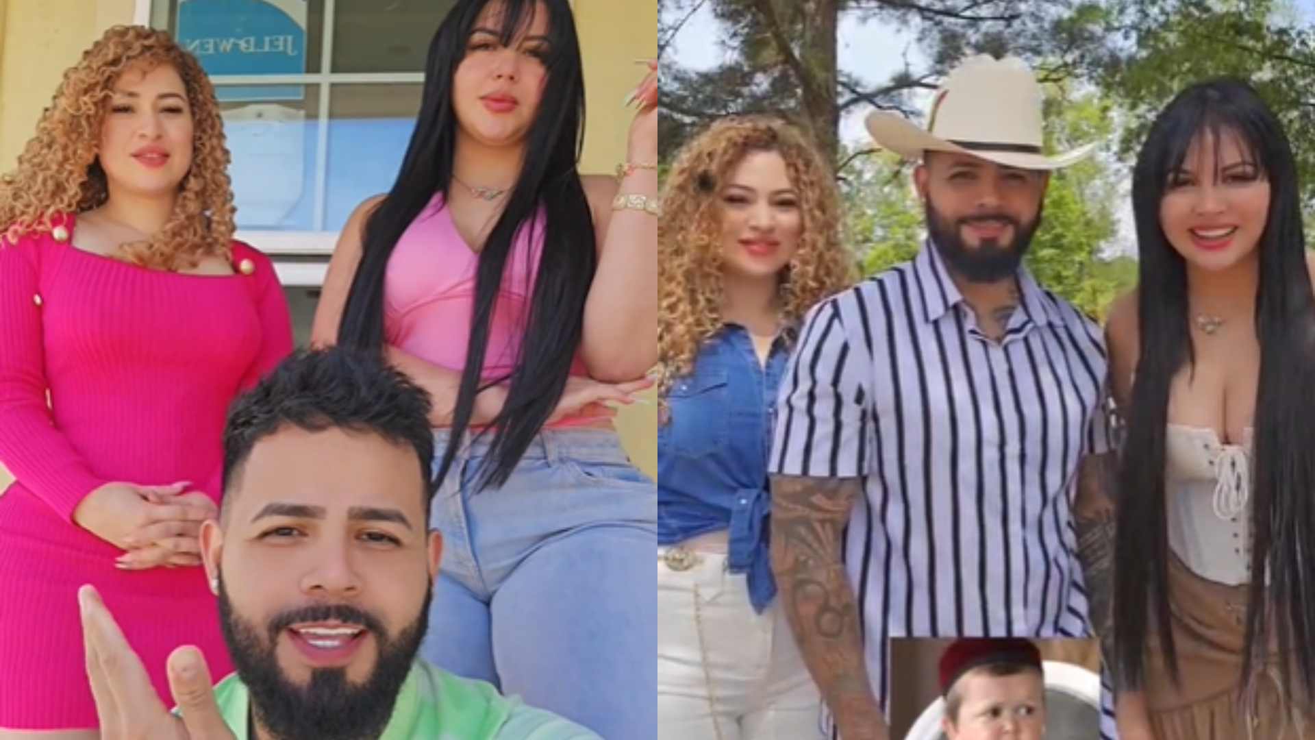 “Estamos muy felices”: salvadoreño presume a su "esposa" y a su "novia"; ambas son hondureñas