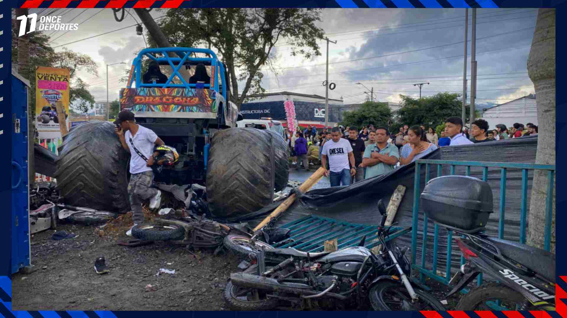 Accidente automovilístico Colombia espectáculo deporte monster truck Popayán