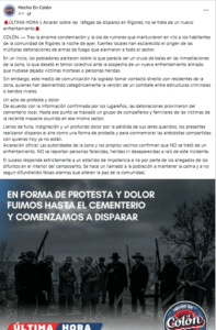 Transcienden supuestas detonaciones de armas de fuego en Rigores