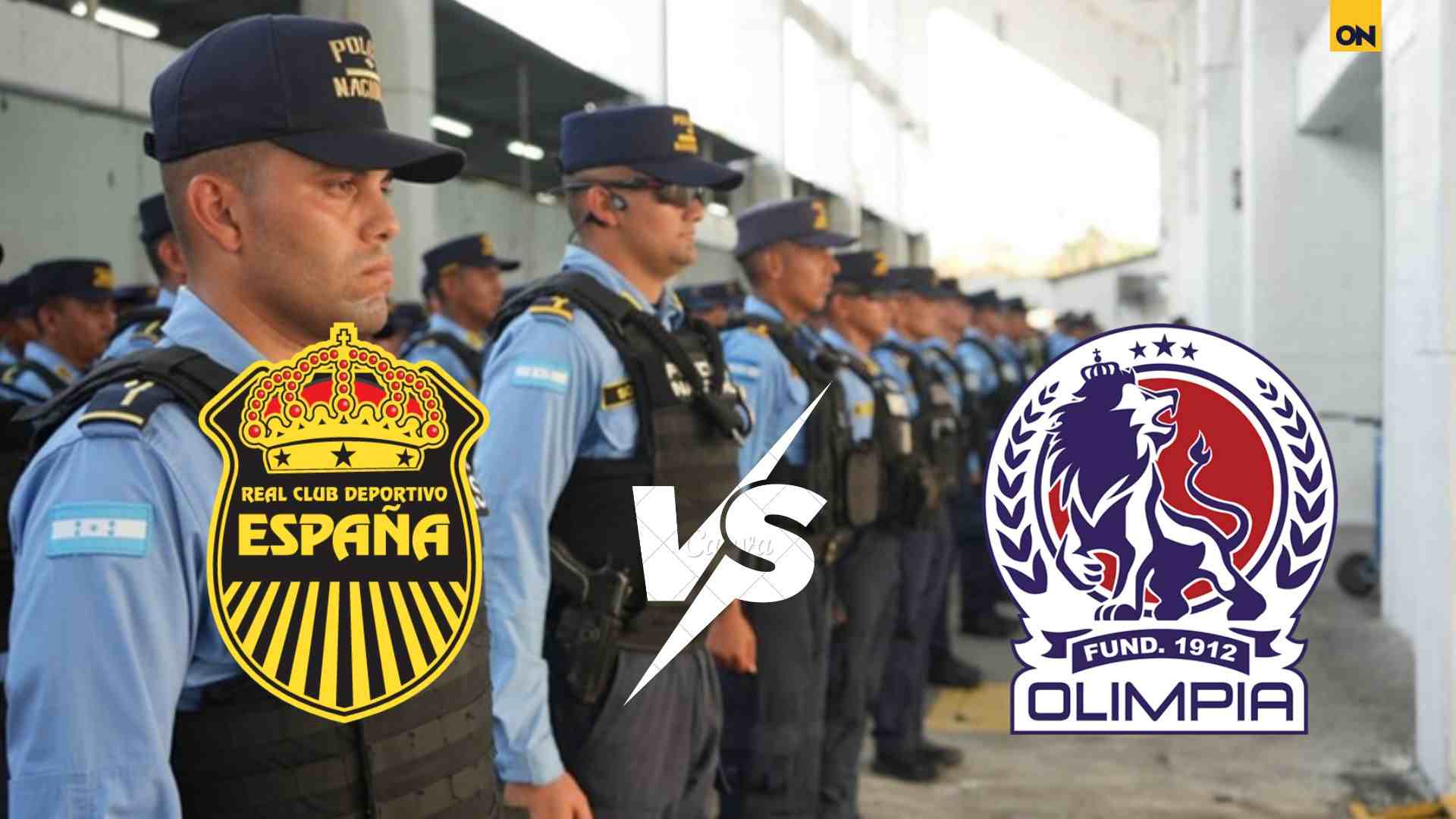 Policía Nacional despliega operativo de seguridad para el partido Olimpia vs España en Tegucigalpa