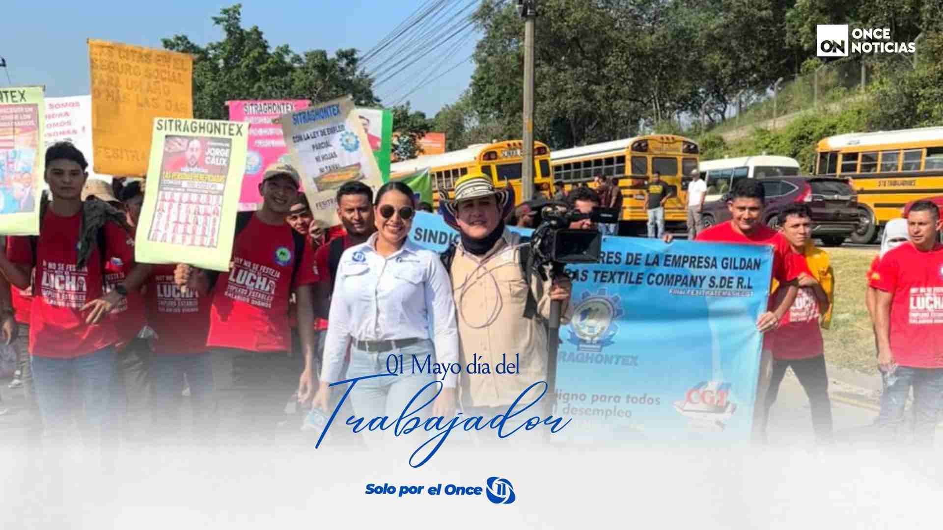 Trabajadores exigen reformas en salud, educación y empleo en manifiesto del 1 de mayo