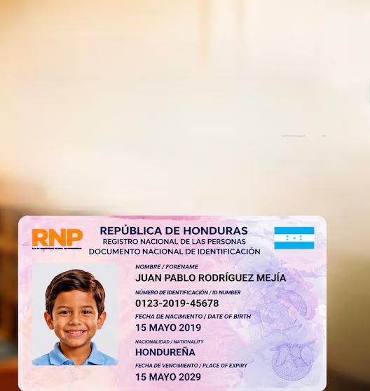 DNI para menores Honduras