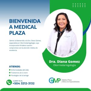 Doctora Diana Gómez, especialista en Otorrinolaringología
