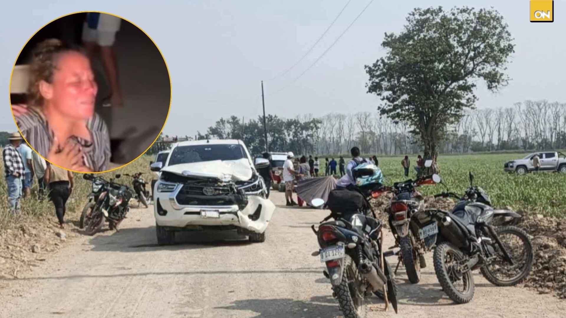 Doloroso Día de las Madres una mujer llora desconsolada al perder a su única hija en accidente de tránsito en Cortés
