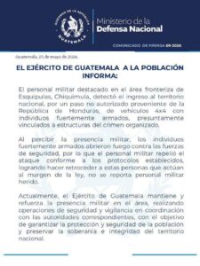 En vehículos 4x4 y armados: así habrían ingresado hombres desde Honduras a Guatemala