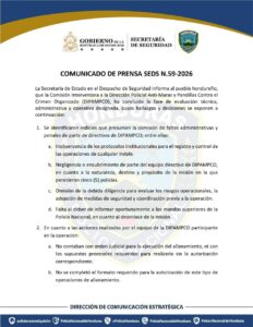Comunicado-Secretaría de Seguridad-Dipampco