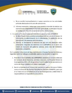 Comunicado-Secretaría de Seguridad-Dipampco