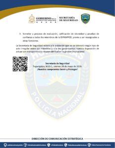 Comunicado-Secretaría de Seguridad-Dipampco
