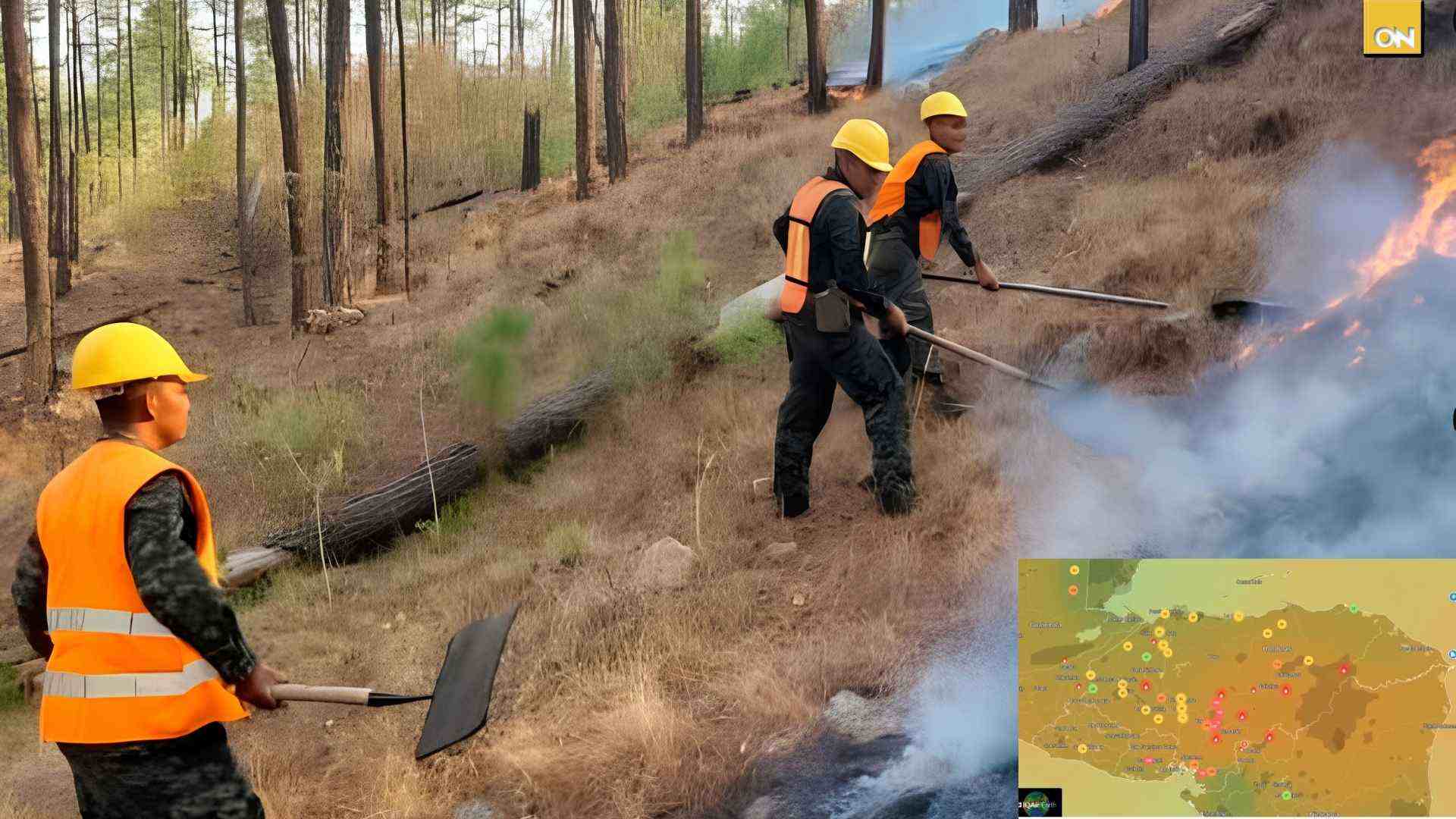Tres incendios forestales se mantienen activos en las últimas horas ¿En qué zonas de Honduras