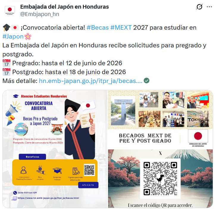 becas Japón hondureños