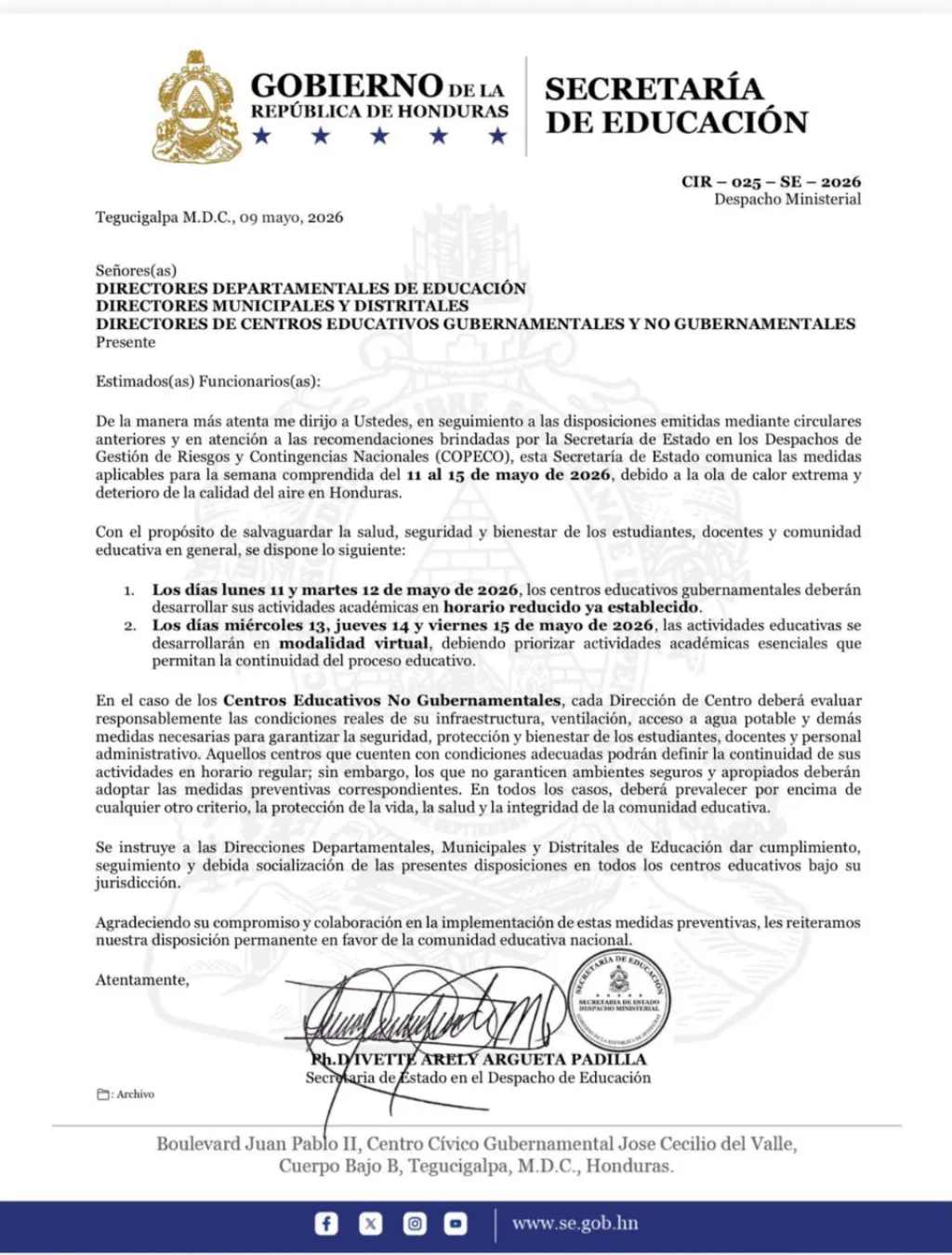 ¿Cuáles son los centros educativos que pasarán a clases virtuales por el calor?