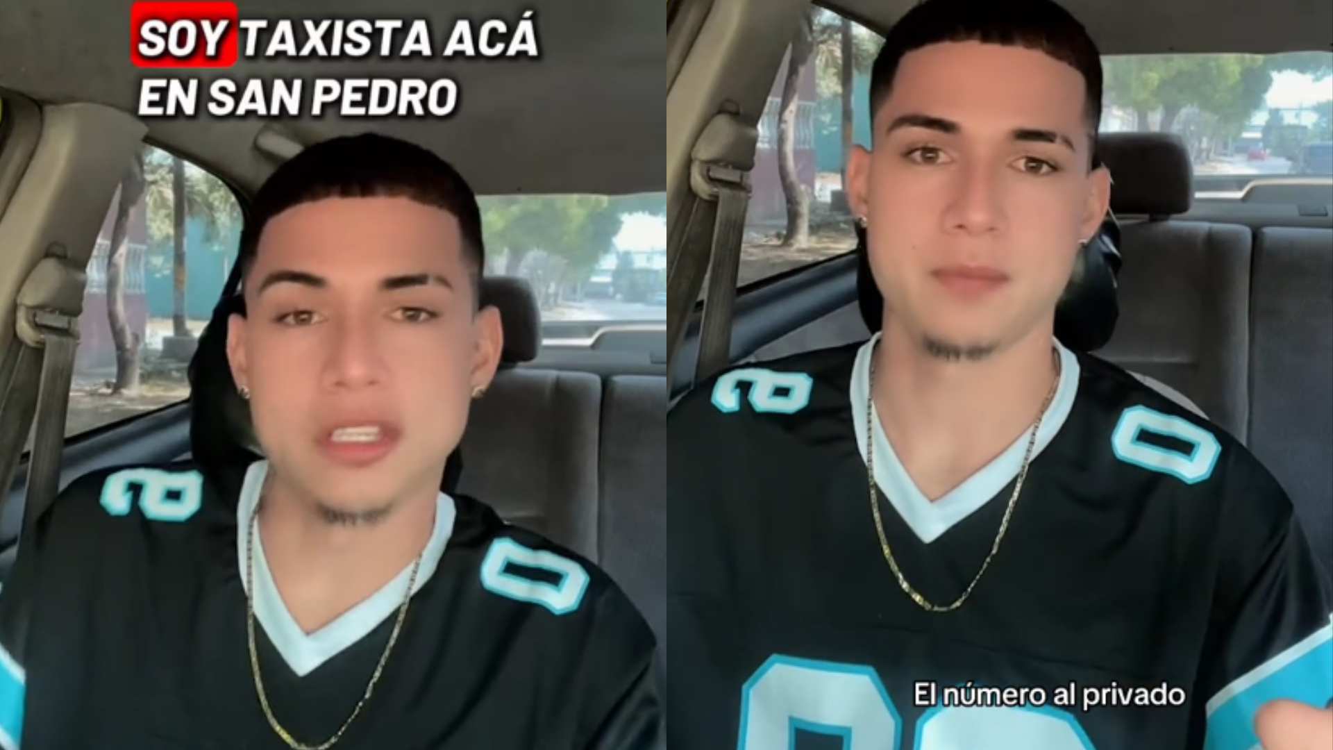 Joven taxista en SPS sube video y se vuelve viral en TikTok