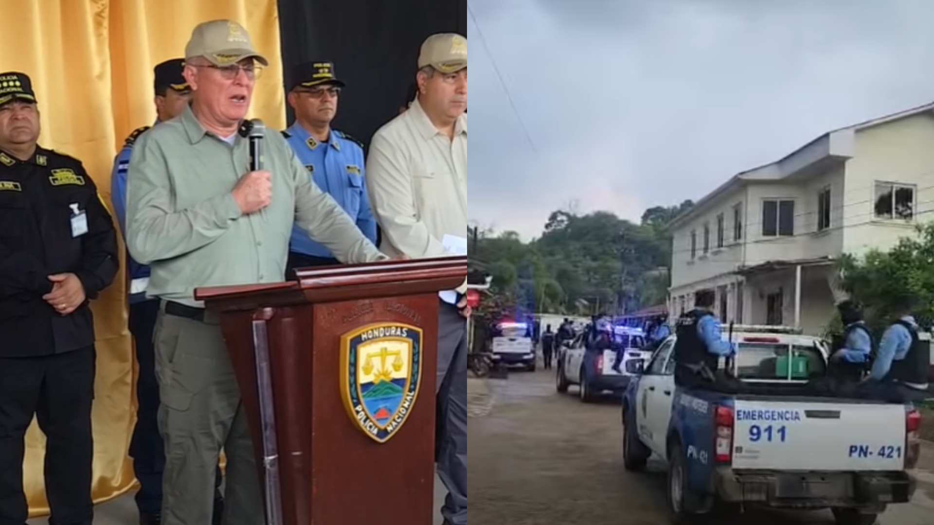 Ministro de Seguridad de control en comunidad de Honduras