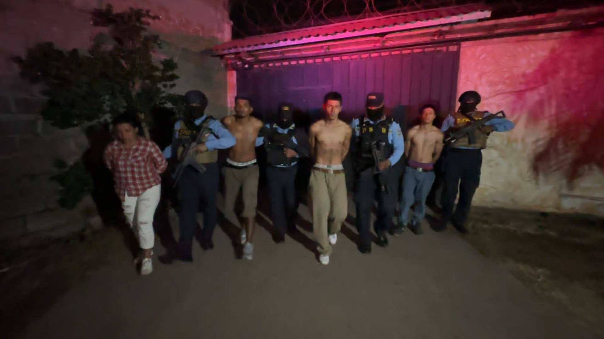 Capturados vinculados a Pandilla 18 en Comayagua
