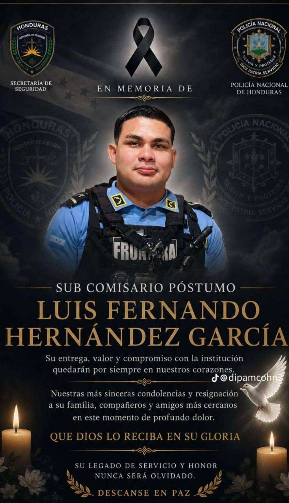 policía ultimado en Olancho