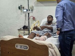 Así quedó el pie de Romario da Silva, jugador del CD Motagua tras lesión en el tobillo